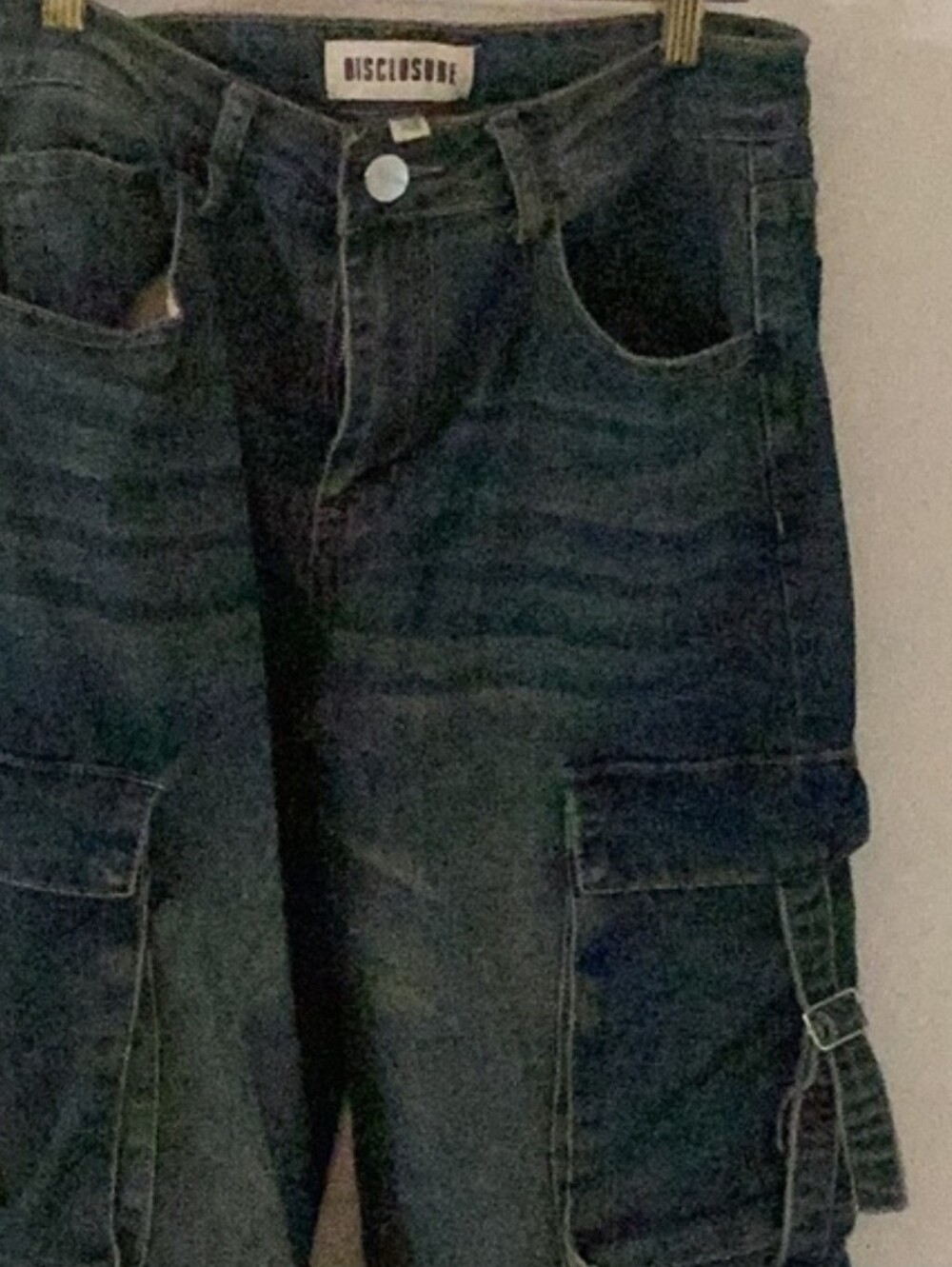 Disclosure- Women's Cargo Jeans (Dark Blue) with Utility Pockets Sz 5/27